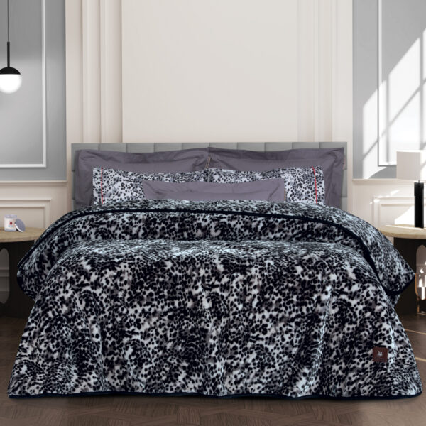 GREENWICH POLO CLUB ΚΟΥΒΕΡΤΑ VELOUR ΜΟΝΗ 3434 ΓΚΡΙ, ΜΑΥΡΟ shopinhome shopinhome