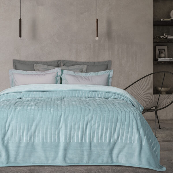 DAS HOME ΚΟΥΒΕΡΤΑ VELOUR ΥΠΕΡΔΙΠΛΗ 1348 ΜΠΛΕ shopinhome shopinhome