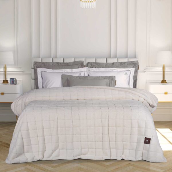 GREENWICH POLO CLUB ΚΟΥΒΕΡΤΟΠΑΠΛΩΜΑ FAUX FUR-FLANNEL ΥΠΕΡΔΙΠΛΟ 3451 ΙΒΟΥΑΡ shopinhome shopinhome