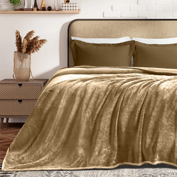 LINO ΚΟΥΒΕΡΤΑ ΒΕΛΟΥΤΕ COBERTOR BEIGE 220X240 Κουβέρτες shopinhome