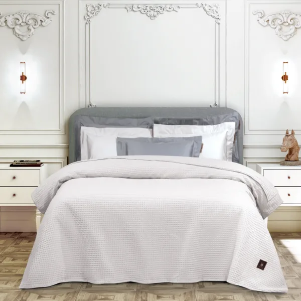 GREENWICH POLO CLUB ΚΟΥΒΕΡΤΑ ΠΙΚΕ 220X240 3453 ΛΕΥΚΟ shopinhome shopinhome