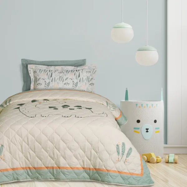 DAS KIDS ΚΟΥΒΕΡΛΙ ΜΟΝΟ 4879 ΓΚΡΙ, ΠΡΑΣΙΝΟ, ΣΟΜΟΝ shopinhome shopinhome