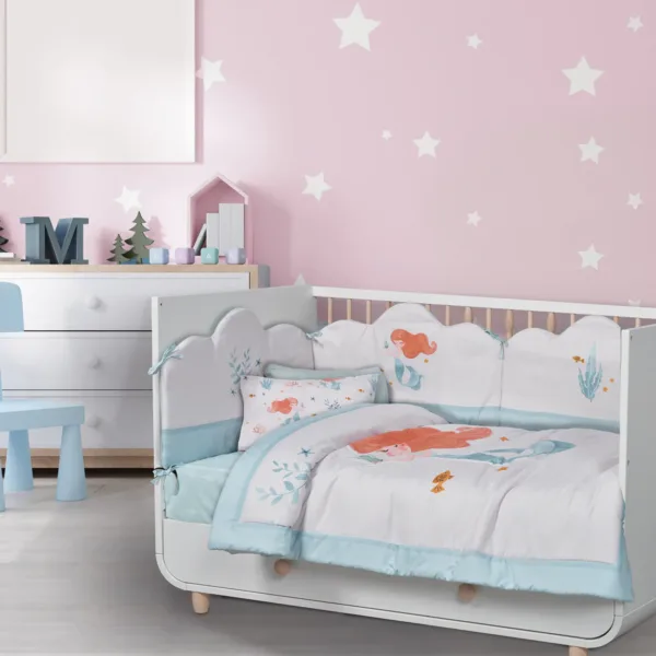 DAS BABY ΚΟΥΒΕΡΛΙ FUN 4876 ΛΙΛΑ, ΜΕΝΤΑ, ΡΟΖ shopinhome shopinhome