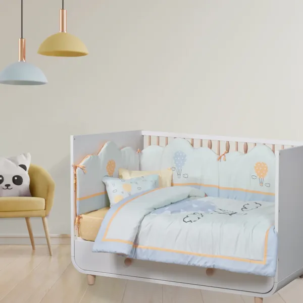 DAS BABY ΚΟΥΒΕΡΛΙ FUN 4880 ΓΑΛΑΖΙΟ, ΚΙΤΡΙΝΟ, ΜΕΝΤΑ shopinhome shopinhome
