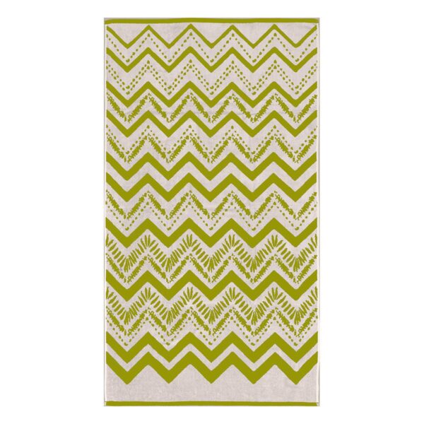 LINO ΠΕΤΣΕΤΑ ΘΑΛΑΣΣΗΣ ZIGZAGE LGREY-GREEN 86X160 shopinhome shopinhome