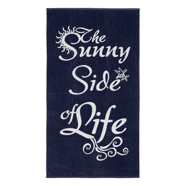 LINO ΠΕΤΣΕΤΑ ΘΑΛΑΣΣΗΣ SUNNY LIFE BLACK-WHITE 86X160 shopinhome shopinhome