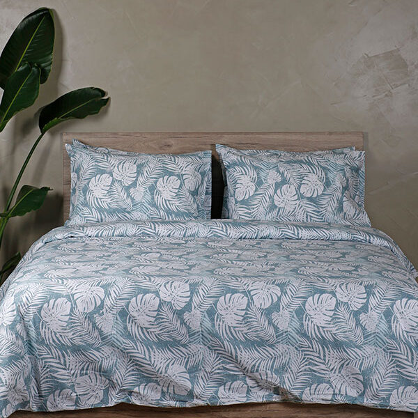 Παπλωματοθήκη Cotton Feelings 2038 Aqua Μονή (170×250) shopinhome shopinhome