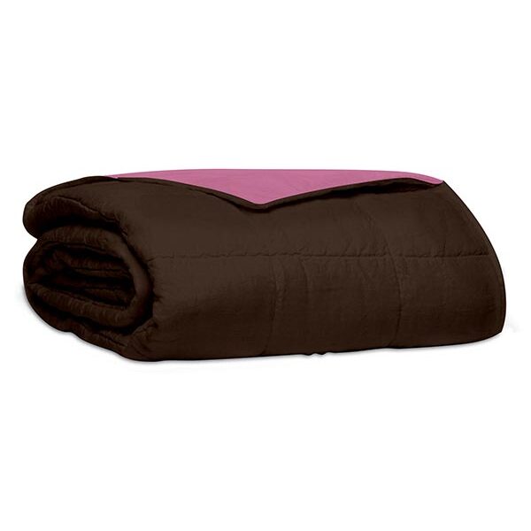 Κουβερλί percale μονόχρωμο Brown/Pink Υπέρδιπλο (220×240) shopinhome shopinhome