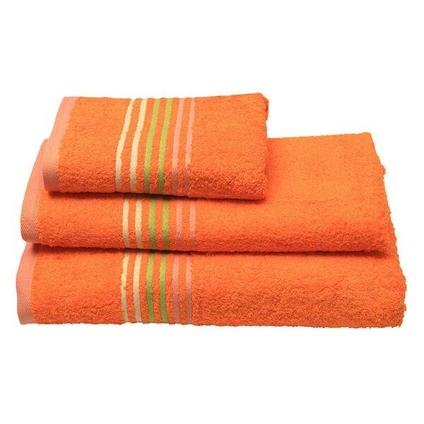 Πετσέτα πενιέ Stripes Orange Προσώπου (50×100) shopinhome shopinhome