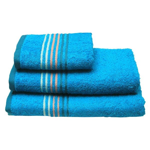 Πετσέτα πενιέ Stripes Turquoise Προσώπου (50×100) shopinhome shopinhome