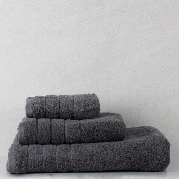 Πετσέτα πενιέ Dory 10 Dark Grey Σετ 3 τεμ. shopinhome shopinhome