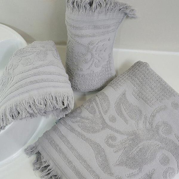 Πετσέτα Κρόσι 6 Light Grey Προσώπου (50×90) shopinhome shopinhome