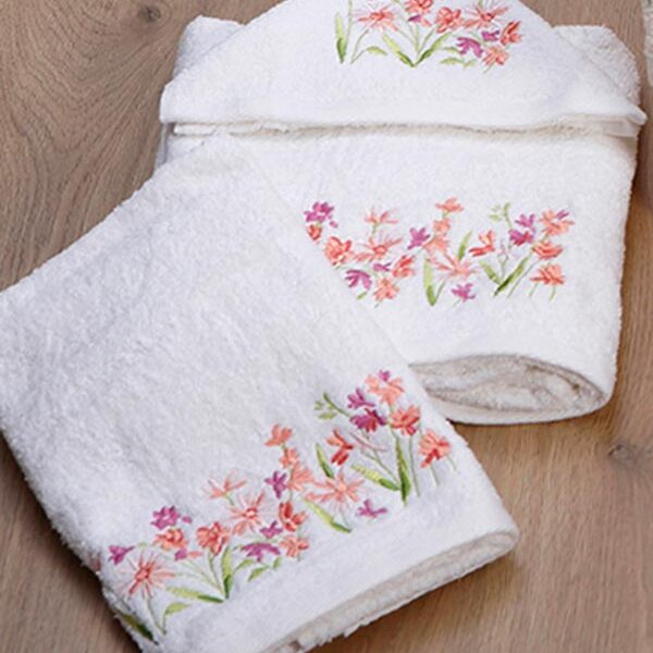 Σετ πετσέτες κεντητές 20 White shopinhome shopinhome