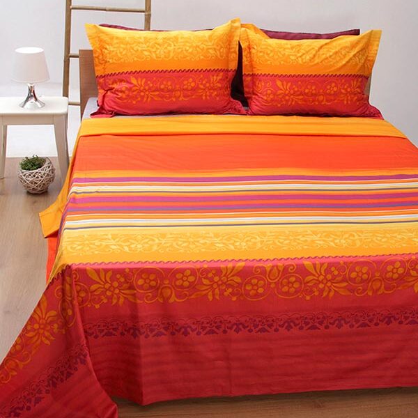 Σετ Σεντόνια Satin εμπριμέ 50204 Υπερδιπλο (235×260) shopinhome shopinhome