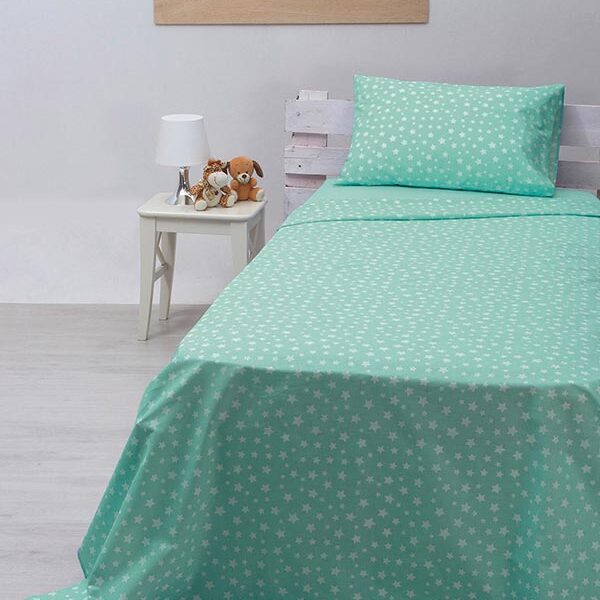 Σετ Σεντόνια cotton feelings 22 Aqua Μονό (165×270) shopinhome shopinhome