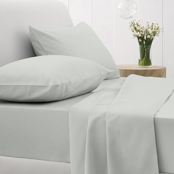Σετ Σεντόνια Cotton Feelings 106 Light Grey Διπλό (200×270) shopinhome shopinhome