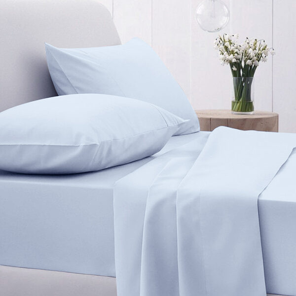 Σετ Σεντόνια Cotton Feelings 103 Light Blue Διπλό (200×270) shopinhome shopinhome