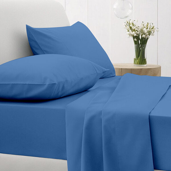 Σετ Σεντόνια Cotton Feelings 104 Blue Διπλό (200×270) shopinhome shopinhome