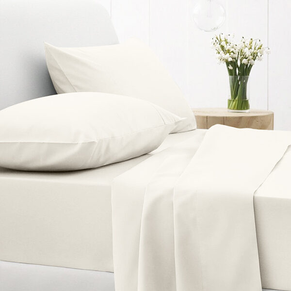 Σετ Σεντόνια Cotton Feelings 100 White Υπέρδιπλο (235×270) shopinhome shopinhome