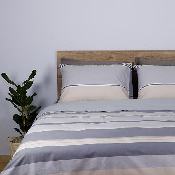 Σετ Σεντόνια Cotton Feelings 2034 Grey Υπέρδιπλο (235×270) shopinhome shopinhome