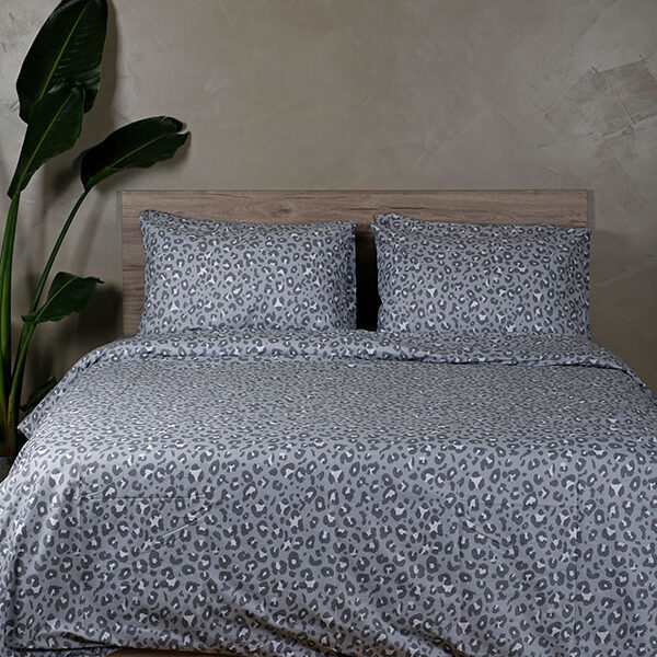 Σετ Σεντόνια Cotton Feelings 2044 Grey Υπέρδιπλο (235×270) shopinhome shopinhome