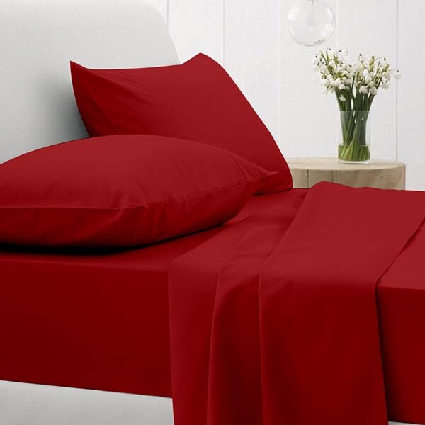Σετ Σεντόνια Cotton Feelings 113 Red King Size (260×270) shopinhome shopinhome