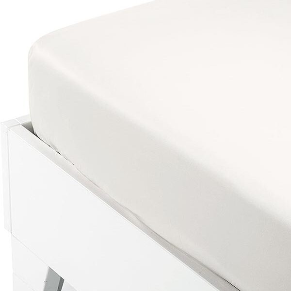 Κατωσέντονο Satin με λάστιχο White Υπέρδιπλο (180×200+40) shopinhome shopinhome