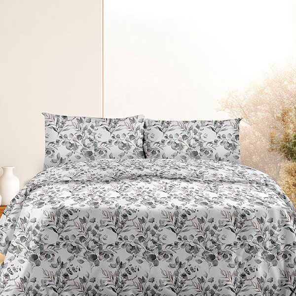 Σετ Σεντόνια Flannel 932 Grey Μονό με λάστιχο(105×205+30) shopinhome shopinhome