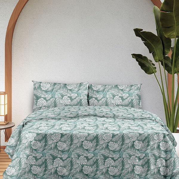 Σετ Σεντόνια Flannel 3038 Aqua Μονό (160×260) shopinhome shopinhome