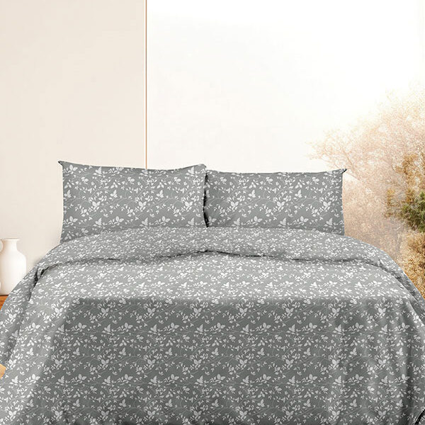 Σετ Σεντόνια Flannel 040 Grey Μονό (160×260) shopinhome shopinhome