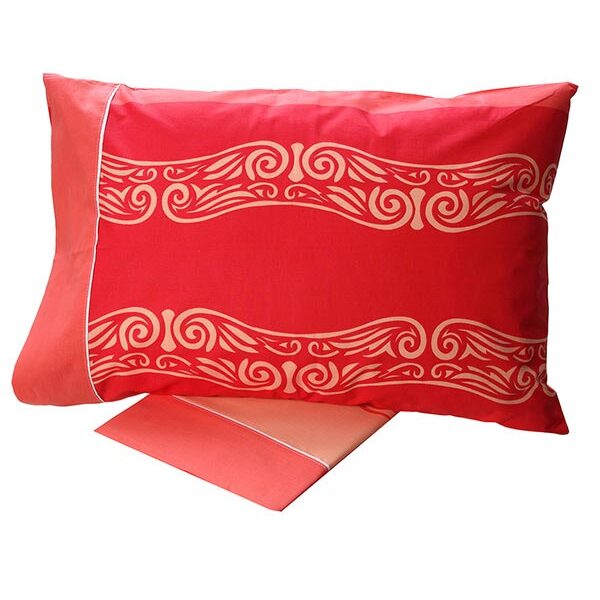 Σετ Σεντόνια Cotton Feelings εμπριμέ 2017 Red Μονό (160×260) shopinhome shopinhome