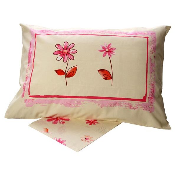 Σετ Σεντόνια Cotton Feelings εμπριμέ 4031 Pink Μονό (160×260) shopinhome shopinhome