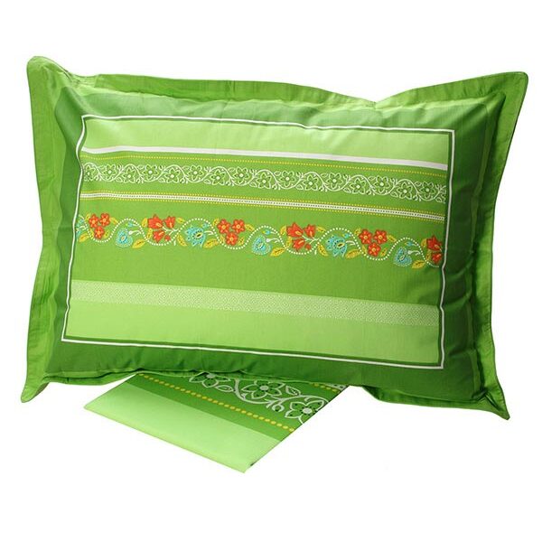 Σετ Σεντόνια Cotton Feelings εμπριμέ 4674 Green Μονό (160×260) shopinhome shopinhome