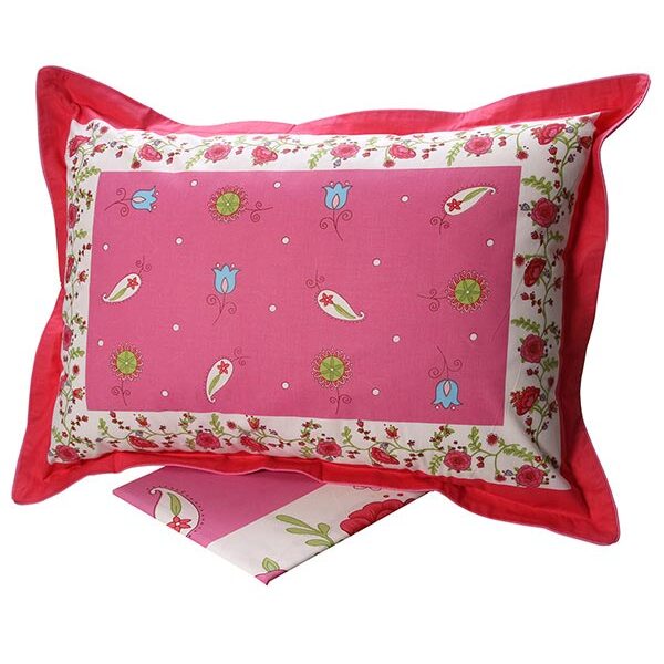 Σετ Σεντόνια Cotton Feelings εμπριμέ 4675 Pink Μονό (160×260) shopinhome shopinhome