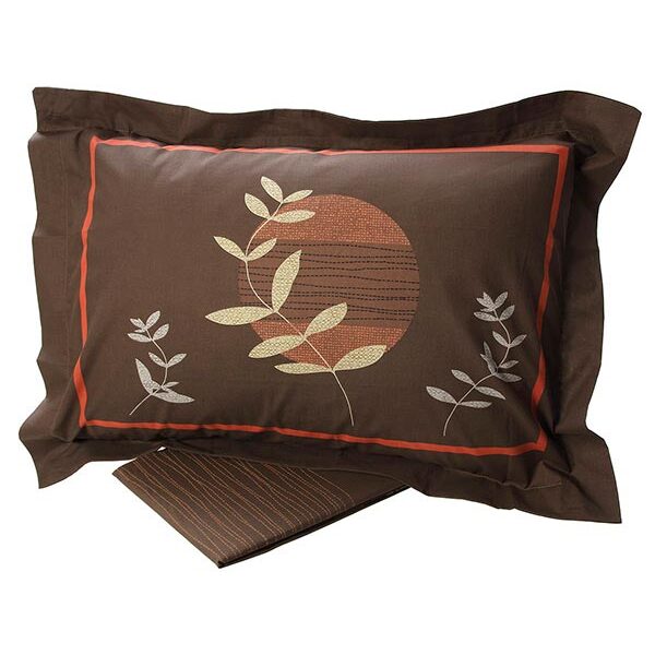 Σετ Σεντόνια Cotton Feelings εμπριμέ 693 Brown Μονό (160×260) shopinhome shopinhome