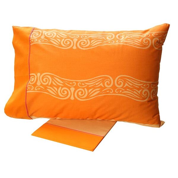 Σετ Σεντόνια Cotton Feelings εμπριμέ 2017 Orange Μονό (160×260) shopinhome shopinhome