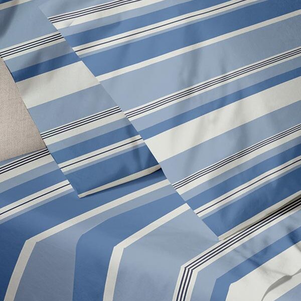 Σετ Σεντόνια Menta Εμπριμέ 550 Blue Υπέρδιπλο (235×250) shopinhome shopinhome