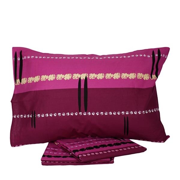 Σετ Σεντόνια Cotton Feelings εμπριμέ 2021 Mauve Μονό (160×260) shopinhome shopinhome