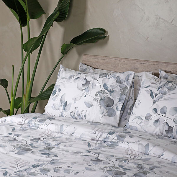 Σετ Σεντόνια Cotton Feelings 932 Grey Μονό με λάστιχο(105×205+30) shopinhome shopinhome