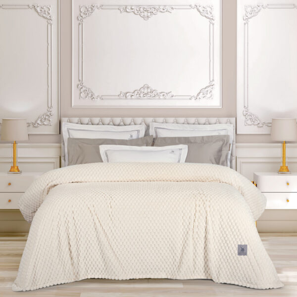 GREENWICH POLO CLUB ΚΟΥΒΕΡΤΑ FLEECE ΥΠΕΡΔΙΠΛH 3473 ΚΡΕΜ shopinhome shopinhome