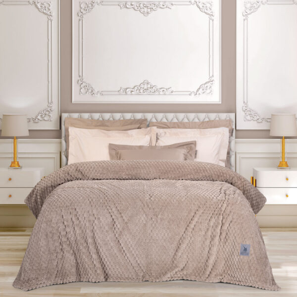 GREENWICH POLO CLUB ΚΟΥΒΕΡΤΑ FLEECE ΥΠΕΡΔΙΠΛH 3475 TAUPE shopinhome shopinhome