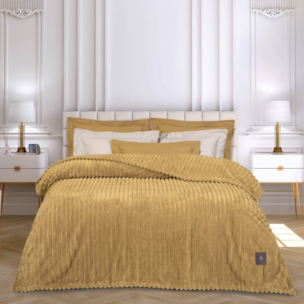 GREENWICH POLO CLUB ΚΟΥΒΕΡΤΑ FLEECE ΥΠΕΡΔΙΠΛH 3488 OCHRE shopinhome shopinhome