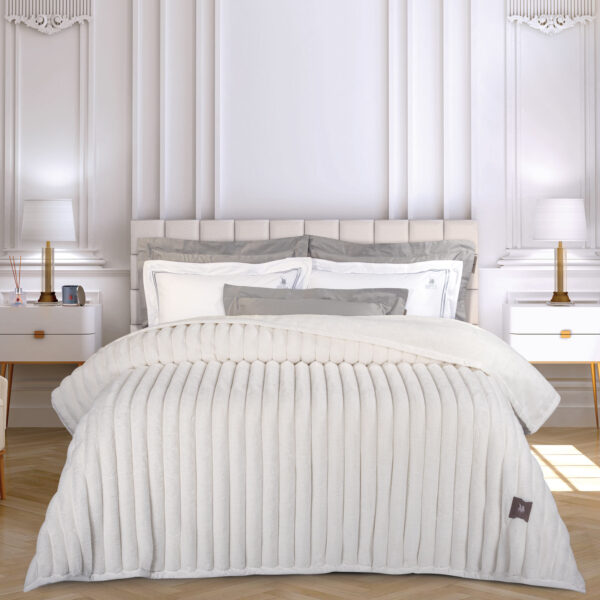 GREENWICH POLO CLUB ΚΟΥΒΕΡΤΑ FAUX FUR ΥΠΕΡΔΙΠΛΗ 3477 WHITE shopinhome shopinhome