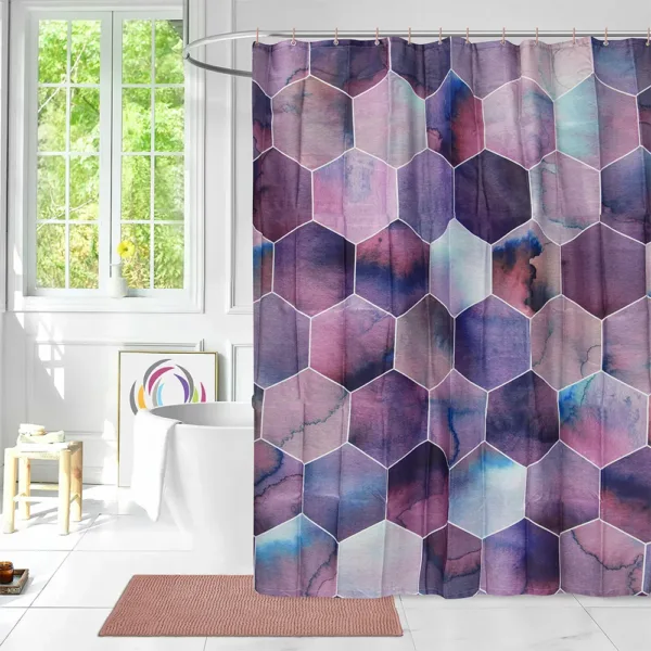 LINO ΚΟΥΡΤΙΝΑ ΜΠΑΝΙΟΥ HEXAG 180X200 shopinhome shopinhome