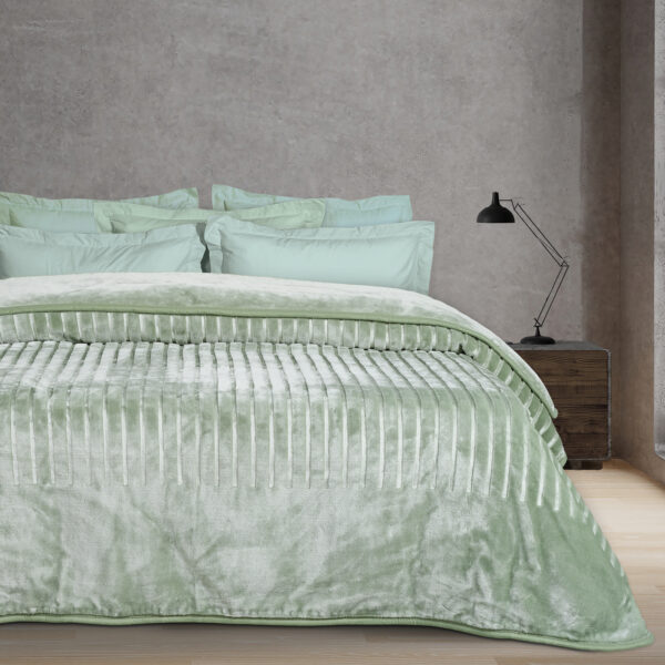 DAS HOME ΚΟΥΒΕΡΤΑ VELOUR ΥΠΕΡΔΙΠΛΗ 1360 DARK MINT shopinhome shopinhome