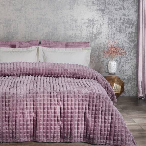 DAS HOME ΚΟΥΒΕΡΤΑ FLEECE 220Χ240 1358 DUSTY PURPLE shopinhome shopinhome