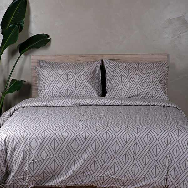 Παπλωματοθήκη Cotton Feelings 2042 Grey Μονή (170×250) shopinhome shopinhome