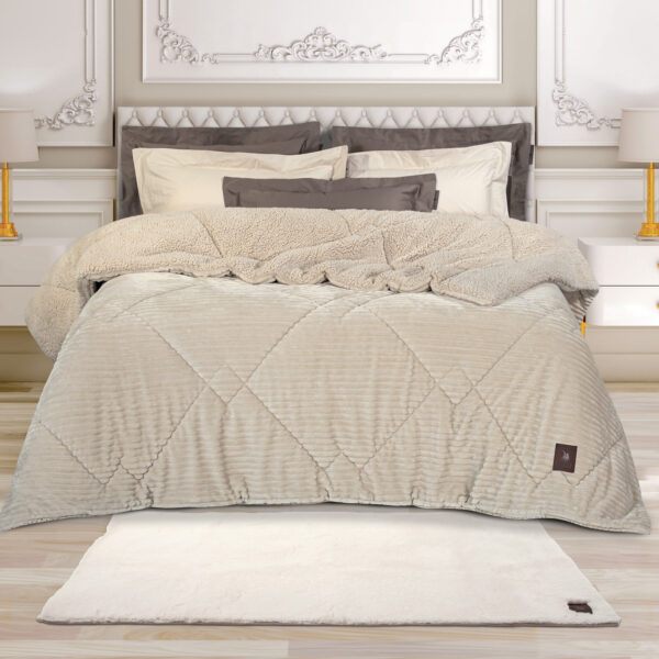 GREENWICH POLO CLUB ΧΑΛΙ 75X140 FAUX FUR 3107 ECRU shopinhome shopinhome