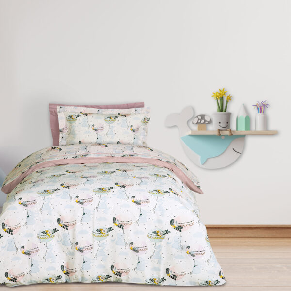 DAS KIDS ΣΕΤ ΠΑΠΛΩΜΑΤΟΘΗΚΗ ΜΟΝΗ 4915 LIGHT BLUE, MINT, PINK shopinhome shopinhome