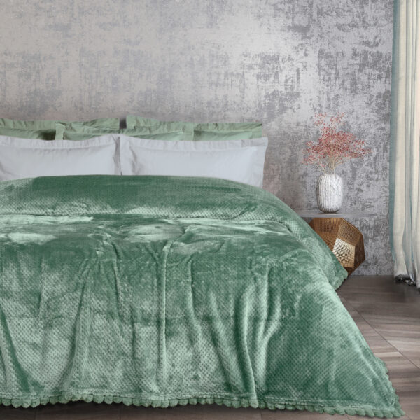 DAS HOME ΚΟΥΒΕΡΤΑ FLEECE 220Χ240 1184 DARK MINT shopinhome shopinhome